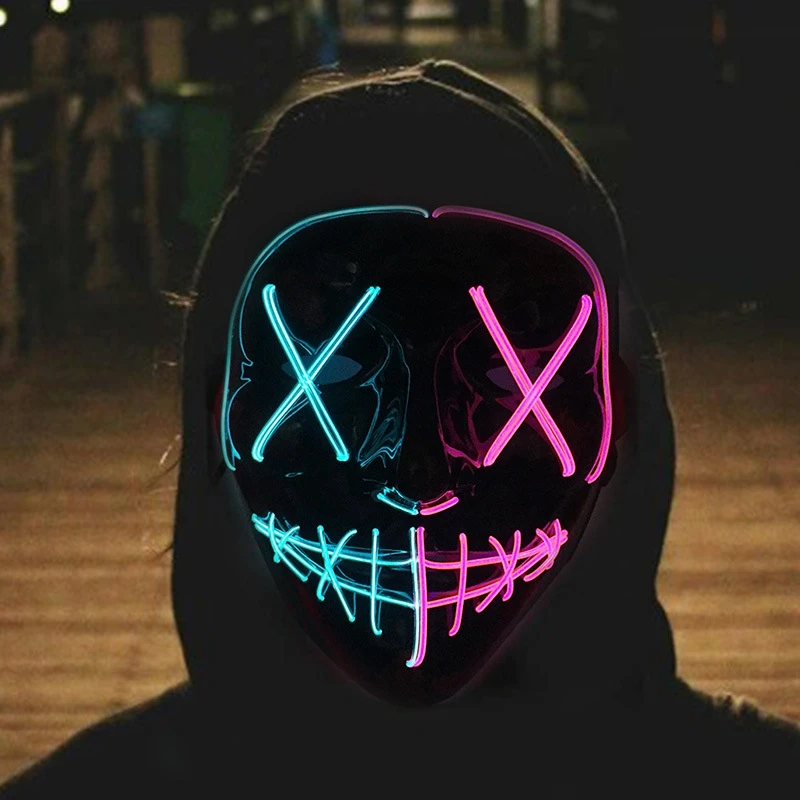 Led Purge Mask Halloween - Женская светящаяся маска для лица на