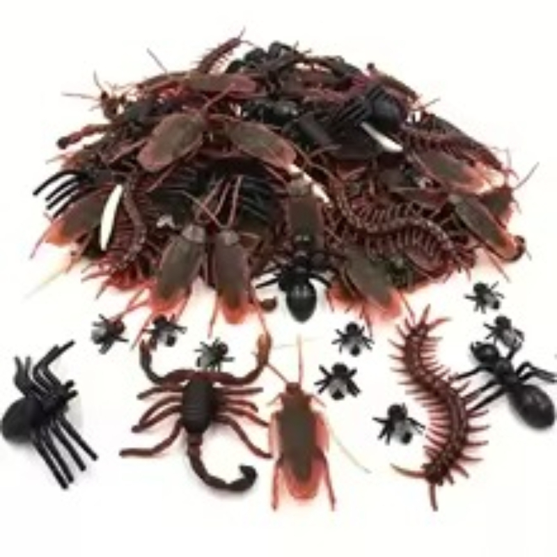 Prank Toys - 50 шт. реалистичных насекомых, забавная игрушка,