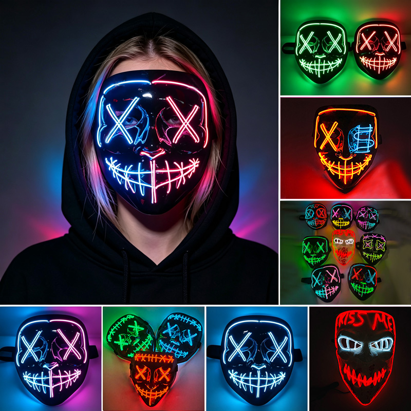 Профессиональная персонализаци – обзор и цена Led Purge Mask Halloween